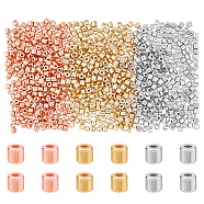 3 Bags 3 Colors CCB Plastic Spacer Beads, for Bracelet Necklace Making Findings, Column, Mixed Color, 4x4mm, Hole: 1.8mm, about 500pcs/bag, 1 bag/color(KY-DC0001-23)