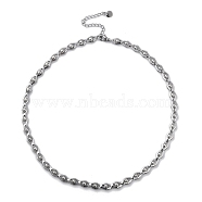 Non-Tarnish 304 Stainless Steel Link Chain Necklaces, Stainless Steel Color, 16.34 inch(41.5cm)(NJEW-Q340-06P)