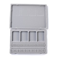 Plastic Bead Design Boards, with Graduated Measurements, DIY Beading Jewelry Making Tray, Rectangle, Gray, 28.5x19.5x1.7cm(X-ODIS-Z001-01)