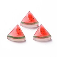 Transparent Epoxy Resin Cabochons, Watermelon, Red, 18x18.5x7mm(CRES-S365-03)