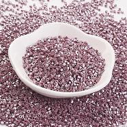 TOHO Japanese Seed Beads, 11/0, Two Cut Hexagon, (133) Opaque Luster Lavender, 2x2mm, Hole: 0.6mm, about 44000pcs/pound(SEED-K007-2mm-133)