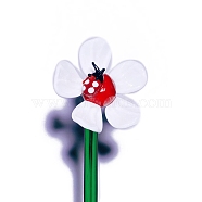 Glass Simulation Artificial Flower, Artificial Flower for Indoor & Outdoor Decoration, White, 200mm(PW-WG71296-07)