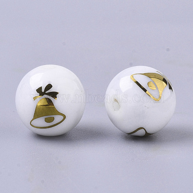 Christmas Opaque Glass Beads(X-EGLA-R113-06C)-2