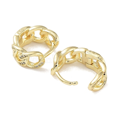 Real 18K Gold Plated Brass Hoop Earrings(EJEW-L269-053G)-2