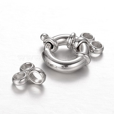 Rhodium Plated 925 Sterling Silver Spring Clasp Sets(STER-N014-31)-2
