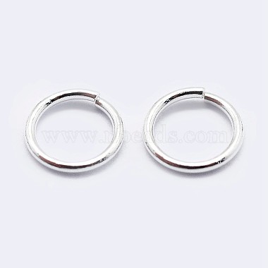 925 кольца с открытыми скачками стерлингового серебра(STER-F036-02S-1x8mm)-2