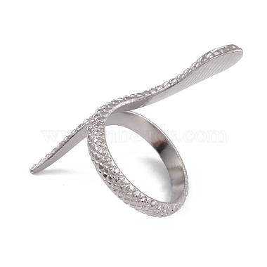 304 hallazgos de anillo de puño abierto con forma de serpiente de acero inoxidable(RJEW-G285-25P)-3