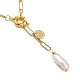 Natural Baroque Pearl Keshi Pearl Lariat Necklaces(NJEW-JN03042)-6