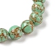 Synthetic Turquoise(Dyed) Round Beaded Stretch Bracelets(G-U005-01B-07)-2