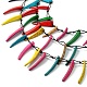 Dyed Natural Coconut Tusk Shape Beaded Multi-strand Necklaces(NJEW-A007-01)-3