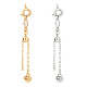 Elite 4Pcs 2 Colors Alloy & Brass Chain Extender with Cubic Zirconia(FIND-PH0017-99)-1