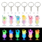 DIY Luminous Juice Keychain Making Kit, Including 304 Stainless Steel Split Key Rings & Jump Rings, Resin Big Pendants, Mixed Color, 22Pcs/bag(DIY-TA0006-72)