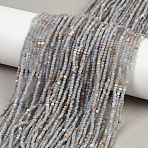 Natural Angelite Beads Strands, Faceted Round, 2~2.5mm, Hole: 0.5mm, about 228~229pcs/strand, 14.57~14.72''(37~37.4cm)(G-RM2025-A31-2mm)
