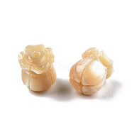Natural Trochid Shell/Trochus Shell Beads, Flower, 9.5~10x8x8mm, Hole: 1mm(SSHEL-N003-145B-A02)