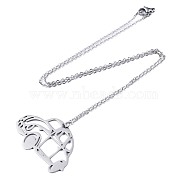 201 Stainless Steel Car Pendant Necklace with Cable Chains for Men Women, Stainless Steel Color, 17.5 inch~17.9 inch(44.5~45.5cm)(NJEW-T009-JN105-1-45-A)