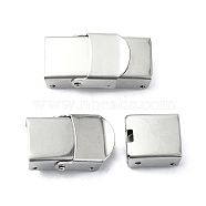 201 Stainless Steel Watch Band Clasps, Rectangle, Stainless Steel Color, 25x13x8mm(STAS-C089-05A-P)
