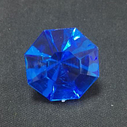 Acrylic Rhinestone Pointed Back Cabochons, Faceted, Diamond, Dark Blue, 30.1x20mm(GACR-WH0001-01D)