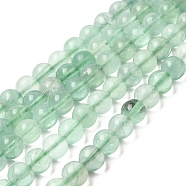 Natural Green Fluorite Beads Strands, Round, 8.5mm, Hole: 1mm, about 46pcs/strand, 15.16''~15.35''(38.5~39cm)(G-K340-A03-02)