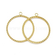 304 Stainless Steel Pendants, Vacuum Plating, Ring, Real 18K Gold Plated, 33x30x2mm, Hole: 2mm(STAS-O121-D)
