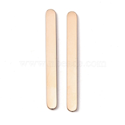 304 Stainless Steel Flat Ring Blanks, Stamping Blanks Finger Ring Finding, Rose Gold, 52x5x1.5mm(FIND-WH0044-93RG)