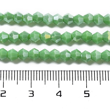 Opaque Solid Color Electroplate Glass Beads Strands(EGLA-XCP0001-12B)-5