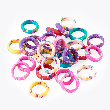 30Pcs Handmade Polymer Clay Finger Rings(RJEW-TA0001-11B)-3