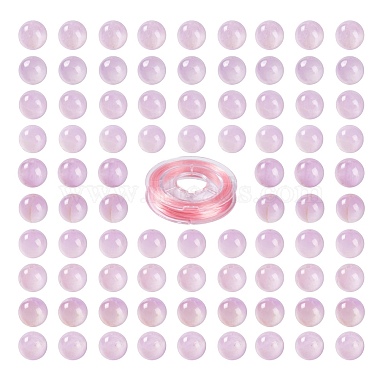 100Pcs 8mm Natural Kunzite Round Beads(DIY-LS0002-10)-2