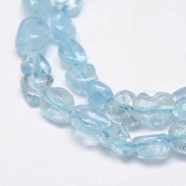 Natürliche Aquamarin Perlen Stränge(G-F521-39)-3