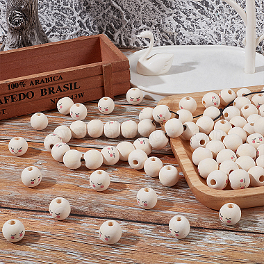 gorgecraft 100pcs perles européennes en bois d'érable(WOOD-GF0001-97)-4