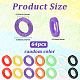 64Pcs PVC Plastic Nonslip Waterproof Reusable Key Sleeve(AJEW-SP0002-72B)-2