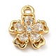Brass with Clear Cubic Zirconia Charms(X-KK-G478-02D-KCG)-1