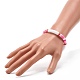 Bracelet extensible en perles acryliques tube incurvé pour adolescente femme(BJEW-JB06942)-3