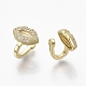 Brass Cubic Zirconia Cuff Earrings(EJEW-R114-013G-NF)-3