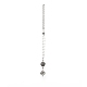Pierre de lune blanche naturelle et strass en alliage décorations de pendentif en perles rondes(HJEW-JM00806)-1