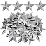 80Pcs Iron Display Decorations, Metal Star Ornament, Platinum, 53x53x0.1mm(IFIN-GF0001-38B)