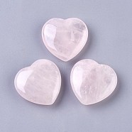 Natural Rose Quartz Cabochons, Heart, 25x25x7.5~11mm(X-G-O176-02)