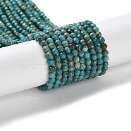 Natural Chrysocolla Beads Strands, Round, Faceted, 3mm, Hole: 0.6mm, about 120~123pcs/strand, 15.47''(39.3cm)(G-P514-A03-02)