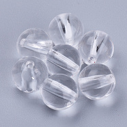 Transparent Acrylic Beads, Round, Clear, 22x21.5mm, Hole: 3.5mm, about 80pcs/500g(TACR-Q255-22mm-V01)
