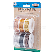 BENECREAT Round Aluminum Wire, Mixed Color, 17 Gauge, 1.2mm, 16m/roll, 6 colors, 1roll/color, 6rolls/set(AW-BC0003-28-1.2mm)