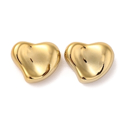 CCB Plastic Beads, Heart, Golden, 18x21x9mm, Hole: 2mm(CCB-B003-24G)
