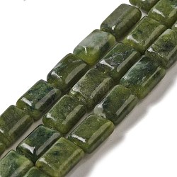 Natural Xinyi Jade/Chinese Southern Jade Beads Strands, Rectangle, 8~9x6.5~7x4mm, Hole: 0.8mm, about 45pcs/strand, 15.16 inch(38.5cm)(G-G085-A23-01)