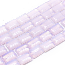 Opalite Beads Strands, Rectangle, 17.5x12.5x4.5mm, Hole: 1.2mm, about 22pcs/strand, 14.96 inch(38cm)(G-L557-15C)