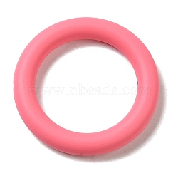 Silicone Beads, Ring, Pale Violet Red, 65x10mm, Hole: 3mm(SIL-Z010-03E)