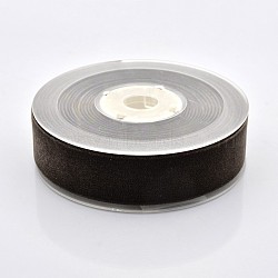 Polyester Velvet Ribbon for Gift Packing and Festival Decoration, Saddle Brown, 1 inch(26mm), about 25yards/roll(22.86m/roll)(SRIB-M001-26mm-850)