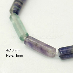 Gemstone Beads Strands, Fluorite
, Column, Colorful, 13x4mm, about 30pcs/strand, 15.5~15.8 inch(X-G-G135-13)