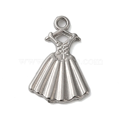 Non-Tarnish 304 Stainless Steel Pendants, Dress Charms, Stainless Steel Color, 20x13x2mm, Hole: 1.6mm(STAS-N103-47P)