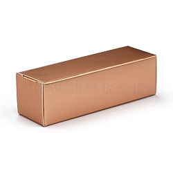 Foldable Kraft Paper Box, for Lipstick Packaging, Rectangle, Peru, 15.9x5x0.15cm(CON-K008-D-07)