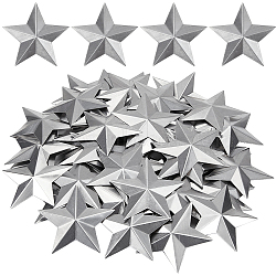 80Pcs Iron Display Decorations, Metal Star Ornament, Platinum, 53x53x0.1mm(IFIN-GF0001-38B)
