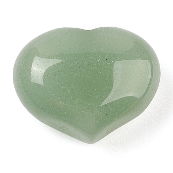 Natural Green Aventurine Love Heart Stone, Pocket Palm Stone for Reiki Balancing, 20x25~26x12~13mm