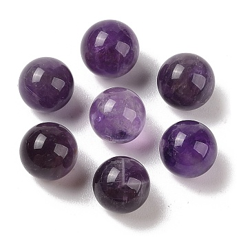 Natural Amethyst No Hole Sphere Beads, Round, 10mm